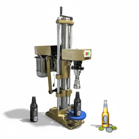 Machine de capsulage semi-automatique électrique pour bouteilles en verre de bière, de soda et de boissons gazeuses, machine de sertissage industrielle pour la production