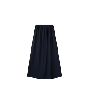 Falda Larga de Mujer, Estilo Casual Minimalista, Cintura Elástica, Mezcla de Algodón y Spandex, Corte en A, Color Sólido, Cintura Media - Product Image 1