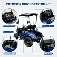 Voitures de golf chinoises personnalisées de haute qualité, 2 places, polyvalentes, à bas prix, pour clubs et visites touristiques, avec camionnette