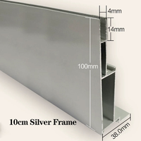 Profilé en aluminium pour cadre à clipser 4-6-8-10cm, boîte à lumière LED mince, extrusion simple face, affichage intérieur/extérieur, durable et écologique