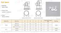 Bonne qualité WSS Spacer Support Nylon Pcb Spacer Support Pcb Standoff