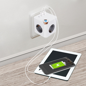 2026 Multi Socket New European Power Cube Socket 3 EU Outlets 2 <b>USB</b> 1 Type C <b>Switch</b> 16A Power Strip With <b>Usb</b> - Product Image 4