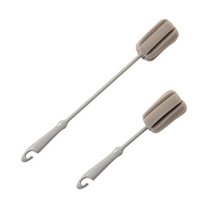 <b>Long</b> <b>Handle</b> <b>Sponge</b> Cleaning Brush Handheld Cup Bottle Brush Kitchen Sink Scrubber Grey - Product Image 1