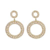 Fashion big statement long américain strass fausses boucles d'oreilles en diamant grossiste pour femmes