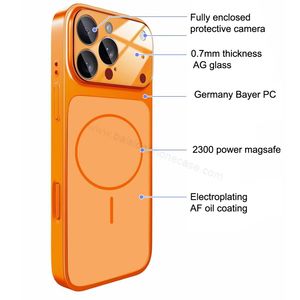 Baisida New Frosted AG Glass Back Cover Lens Film para <span class=keywords><strong>Iphone</strong></span> 17 Funda para teléfono móvil Magnética para <span class=keywords><strong>Iphone</strong></span> 15 16 17 Pro Max Cases - Product Image 2