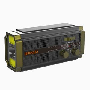 Radio d'urgence solaire portable rechargeable par USB et à piles sèches, alimentée manuellement, pour l'extérieur (vente en gros) - Product Image 1