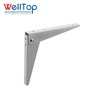 WELLTOP Neuheiten Möbelzubehör Hardware 8 Zoll Klappbare Regalhalterung Dreieckige Wandmontierte Stahl-Tischplattenstütze