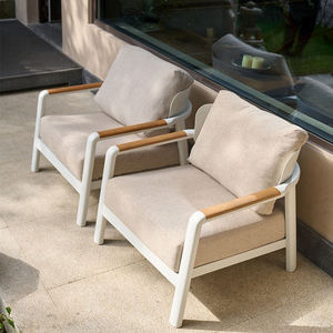 Mili Hiện Đại Ngoài Trời Chất Lượng Cao Tếch Sofa Đơn Mây Gỗ Vải Cho Sân Vườn Patio Giải Trí - Product Image 2