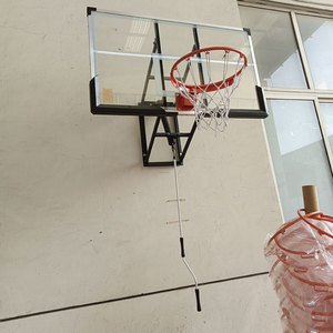 Sistema da Basket a Parete per Adulti per Interni ed Esterni con Tabellone, <span class=keywords><strong>Canestro</strong></span> e Altezza Regolabile - Product Image 6