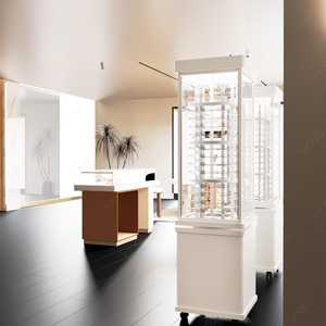 Sundo xoay kính hiển thị tủ trưng bày Chì<span class=keywords><strong>a</strong></span> khó<span class=keywords><strong>a</strong></span> cử<span class=keywords><strong>a</strong></span> Thiết kế kính mát hiển thị kệ cho cử<span class=keywords><strong>a</strong></span> hàng bán lẻ - Product Image 5