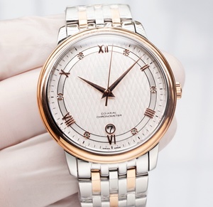 Reloj de Lujo Avanzado con Movimiento Mecánico Automático, Espejo de Zafiro, Correa de Acero Inoxidable y Marcadores de Hora con Diamantes para Omegaes - Product Image 2