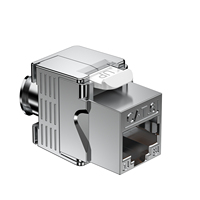 Conector Keystone Modular RJ45 HY-CONNECT sin Herramientas de 180 Grados 8P8C Cat5e Cat6 Cat6a FTP, Conector de Red Hembra sin Herramientas