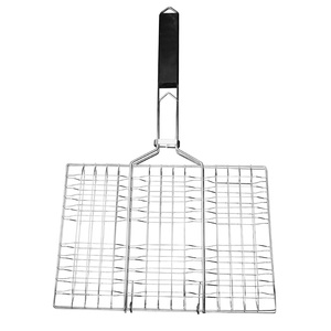 BQ-1118 nóng bán ngoài trời di động nướng thịt nướng Net BBQ nướng Giỏ dây lưới - Product Image 5