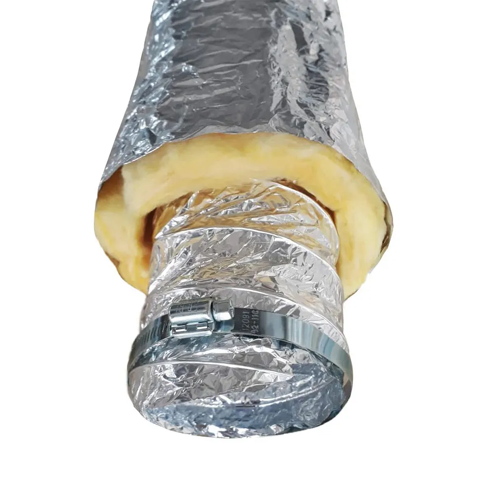 Environment friendly Aluminum Foil Tube Air Pipe HVAC Fiberglass Insulated Flexible Duct