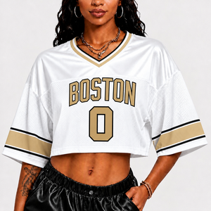 Camisetas Oversize <span class=keywords><strong>de</strong></span> Diseño con Hombros Caídos para Mujer, Estilo <span class=keywords><strong>Boston</strong></span> <span class=keywords><strong>Celtics</strong></span>, para el Día del Partido, con MOQ Bajo y Personalización Rápida - Product Image 5