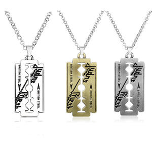 Collier pendentif en forme de lame de rasoir Judas Priest, groupe de rock hip-hop, longue chaîne, collier en métal pour homme - Product Image 1
