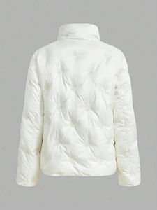 <span class=keywords><strong>Piumino</strong></span> Donna Donna <span class=keywords><strong>Piumino</strong></span> Donna con collo alto Beige a manica lunga ricamato paillettes - Product Image 5