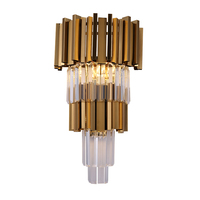 Lámpara de Pared LED Moderna de Cristal K9 para Sala de Estar, Baño, Apliques de Lujo para Interiores