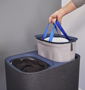 Cesto para Ropa Sucia de 90 Litros/23.8 Galones con Tapa, 2 Bolsas de Lavado Extraíbles con Asas - Product Image 5