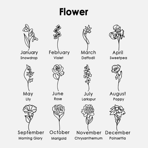 Collana Personalizzata con <span class=keywords><strong>Nome</strong></span> e <span class=keywords><strong>Fiore</strong></span> di Nascita in Acciaio Inossidabile Placcato Oro 14K PVD, Catena Personalizzata in Acciaio al Titanio, Dropshipping - Product Image 6