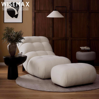 Canapé de salon blanc de luxe WISEMAX FURNITURE, fauteuil nordique en tissu, fauteuil lounge individuel pour la maison et l'hôtel