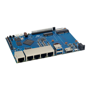 Chuối <span class=keywords><strong>Pi</strong></span> Bpi-r2 <span class=keywords><strong>Pro</strong></span> Và Kim Loại Trường Hợp Cung Cấp Điện Quad-Core Cánh Tay Cortex-a55 CPU 2G Lpddr4 Sdram Opensource Router Demo Hội Đồng Quản Trị - Product Image 6