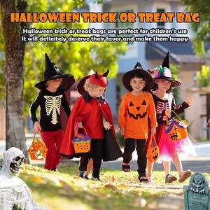 Bolsa de Regalo de Dulces de Halloween para Niños, Decoración para Fiestas, Bolsa de Tela No Tejida con Diseño de Calabaza - Product Image 3