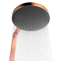 Ensemble de douche mural de luxe avec pommeau de douche pluie thermostatique doré et mitigeur pour salle de bain