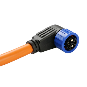 Connecteur M23 2+1+5 broches 50A à angle droit, câble avec gaine orange pour conversion de vélo électrique et trottinette électrique - Product Image 1