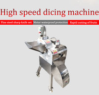 Aardappel snijlijn, aardappelverwerkingslijn, 3D snijmachine: snijdt gember, wortelen, bieten en aardappelen in blokjes