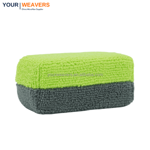 Hai mặt xe sợi nhỏ tẩy lông Applicator Buffing Pad vuông chăm sóc xe lớp phủ Applicator miếng bọt biển - Product Image 6