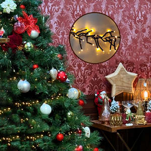 <span class=keywords><strong>Guirlande</strong></span> lumineuse <span class=keywords><strong>solaire</strong></span> LED en cuivre <span class=keywords><strong>10m</strong></span> IP44 étanche, blanc chaud, pour Noël et extérieur, éclairage décoratif - Product Image 4