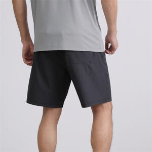 กางเกงขาสั้นลำลองสำหรับผู้ชาย JLM พร้อมเอวยางยืดห้าจุดและลายโบว์ไลน์แบบเรียบ กางเกงขาสั้นเอวกลาง - Product Image 3