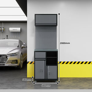 Estação de Trabalho para Reparação Automotiva, Armário de Ferramentas Combinado, Carrinho de Ferramentas Móvel com 7 Gavetas, Capacidade de 300kg, Pernas/Prateleiras Ajustáveis - Product Image 5