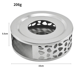 <span class=keywords><strong>Calentador</strong></span> <span class=keywords><strong>de</strong></span> tetera <span class=keywords><strong>de</strong></span> vidrio <span class=keywords><strong>de</strong></span> acero inoxidable para té y café redondo plateado portátil para el hogar <span class=keywords><strong>de</strong></span> oficina con <span class=keywords><strong>calentador</strong></span> <span class=keywords><strong>de</strong></span> velas - Product Image 3