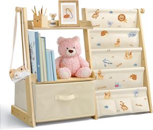 Estantería <span class=keywords><strong>Montessori</strong></span>, Estantería de Madera para Niños, Estante de Almacenamiento de Juguetes, Adecuado para Dormitorio y Sala de Estar - Product Image 1