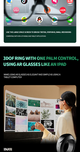 แว่นตา AR รุ่นใหม่ ปี 2025 ไร้สาย สำหรับ <span class=keywords><strong>Android</strong></span> และ iPhone แว่นตา <span class=keywords><strong>VR</strong></span> พกพาพร้อมกล้อง 1080P ออลอินวัน แว่นตา AR สีเต็มรูปแบบ INMO AIR3 - Product Image 6