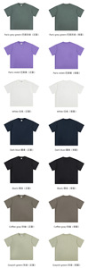 275g Men's Casual Short Sleeved T-Shirt Plus Size Loose Fit American Fashion Style Girls Solid Color 100% Cotton T Shirts - Product Image 5