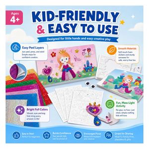 Kit de Transferencia de Láminas DIY de Animales de Safari, Pegatinas Coloridas de EVA, Juego de Manualidades Educativas Preescolares, Regalo Festivo para Niños Pequeños - Product Image 2