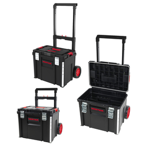 Winslow & Ross nhựa cán thẳng đứng Xe đẩy hộp công cụ với bánh xe di động kéo thanh hộp công cụ - Product Image 2