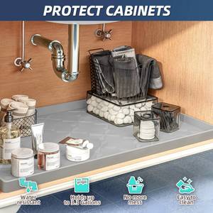 Tapete Impermeable para Debajo del Fregadero, Tapete de Silicona para <span class=keywords><strong>Cajones</strong></span> de <span class=keywords><strong>Cocina</strong></span> y Revestimiento de Gabinetes, <span class=keywords><strong>Protector</strong></span> de Fregadero para Organizadores y Almacenamiento de <span class=keywords><strong>Cocina</strong></span> - Product Image 3
