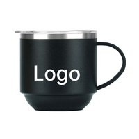 Mug de table isotherme à double paroi en acier inoxydable 304 avec interrupteur coulissant facile, empilable, pour bureau et usage quotidien