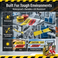 Cinta de Advertencia con Logotipo Impreso Personalizado, Cinta de Barrera de Seguridad de Marca Propia, Fabricante OEM, Cinta de Seguridad para Eventos