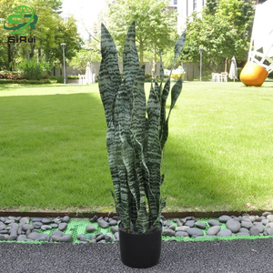 Decoração do quarto do ornamento interno <span class=keywords><strong>Artificial</strong></span> realista Cobra Planta Bonsai verde no assoalho do potenciômetro plástico Árvore em vaso Orquídea tigre <span class=keywords><strong>artificial</strong></span> - Product Image 4