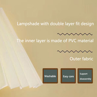 Abat-jour en tissu plissé créatif, lampe de table en céramique, maison, chambre, bureau, chevet, lampe LED décorative