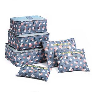 6 pièces organisateur de voyage sacs de rangement Portable valises de voyage organisateur sac de voyage pour femmes organisateur de bagages vêtements chaussures sac - Product Image 1