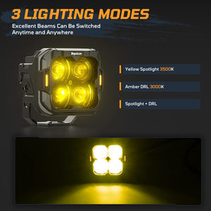 3 pulgadas Universal <span class=keywords><strong>4x4</strong></span> camión 40W Led Punto de conducción luz auxiliar todoterreno sin bordes cubo Led todoterreno lámpara antiniebla 12V Led Pods Luz - Product Image 4