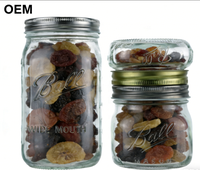 Bocaux de conservation Mason multi-tailles 125/500/800 ml, sans BPA, récipients alimentaires pour la fermentation, la mise en conserve et la préparation des repas, à large ouverture