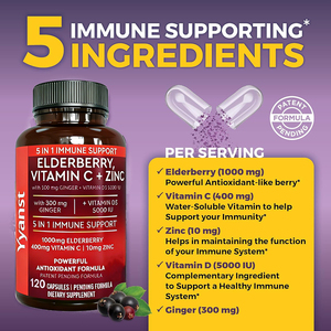 Capsules d'extrait de sureau de haute qualité à marque privée avec vitamine C et zinc pour stimuler l'immunité et favoriser la santé osseuse - Product Image 2