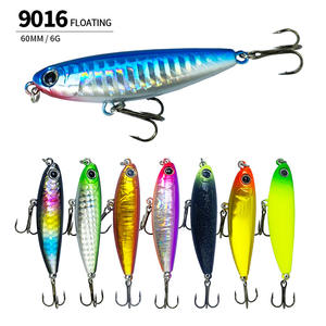 Vente en gros 60mm/6g plastique dur bar <span class=keywords><strong>brochet</strong></span> flottant <span class=keywords><strong>petit</strong></span> crayon leurre longue coulée pêche en eau douce - Product Image 2